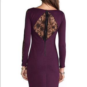 Alice + Olivia Dionne Purple Lace Dress - Size 0